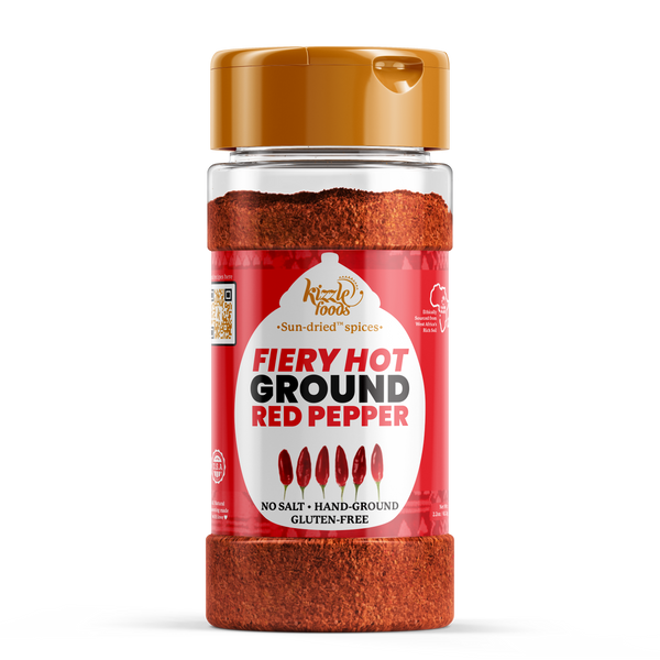 KizzleFoods Fiery HOT, Ground Red Pepper, 2.2 oz