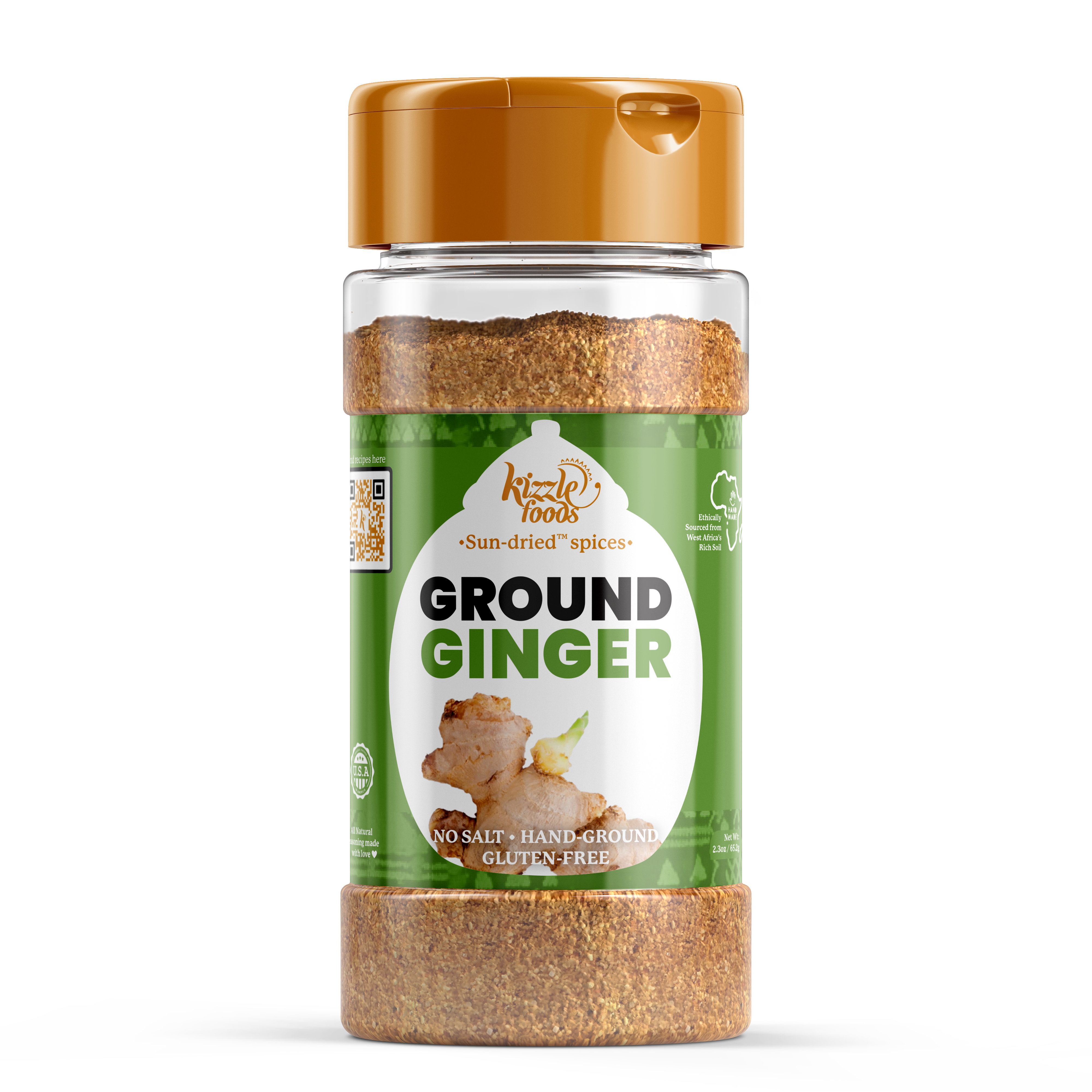 KizzleFoods Ground Ginger, 2.3 oz