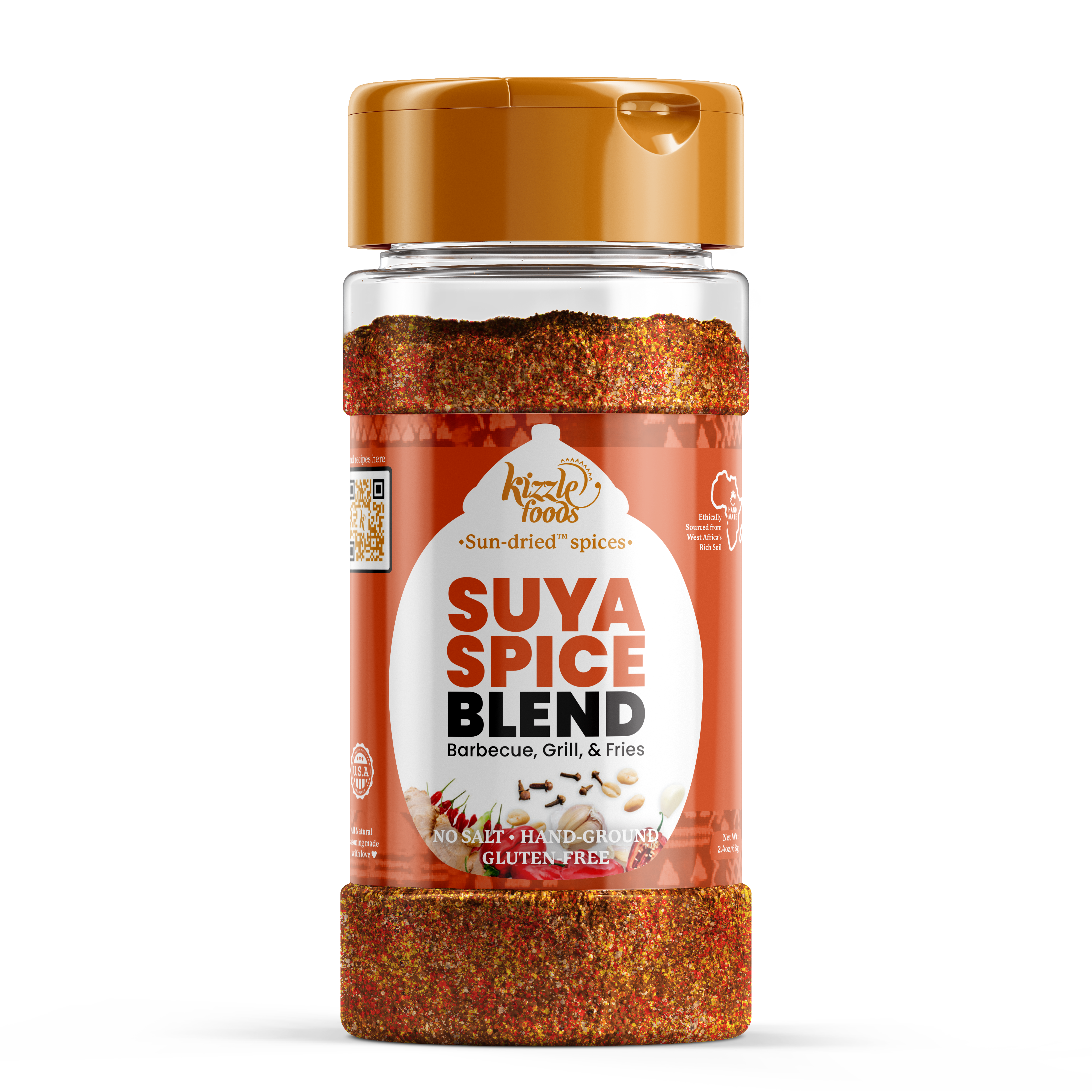 KizzleFoods Suya Spice Blend, 2.4 oz