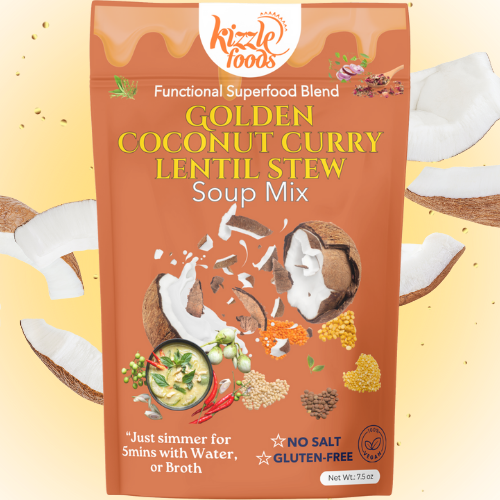 KizzleFoods Golden Coconut Curry Lentil Stew Soup Mix